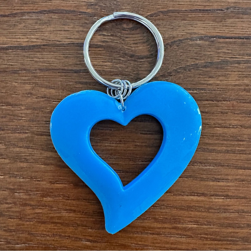 Adorable Light Weight Blue Heart Keychain